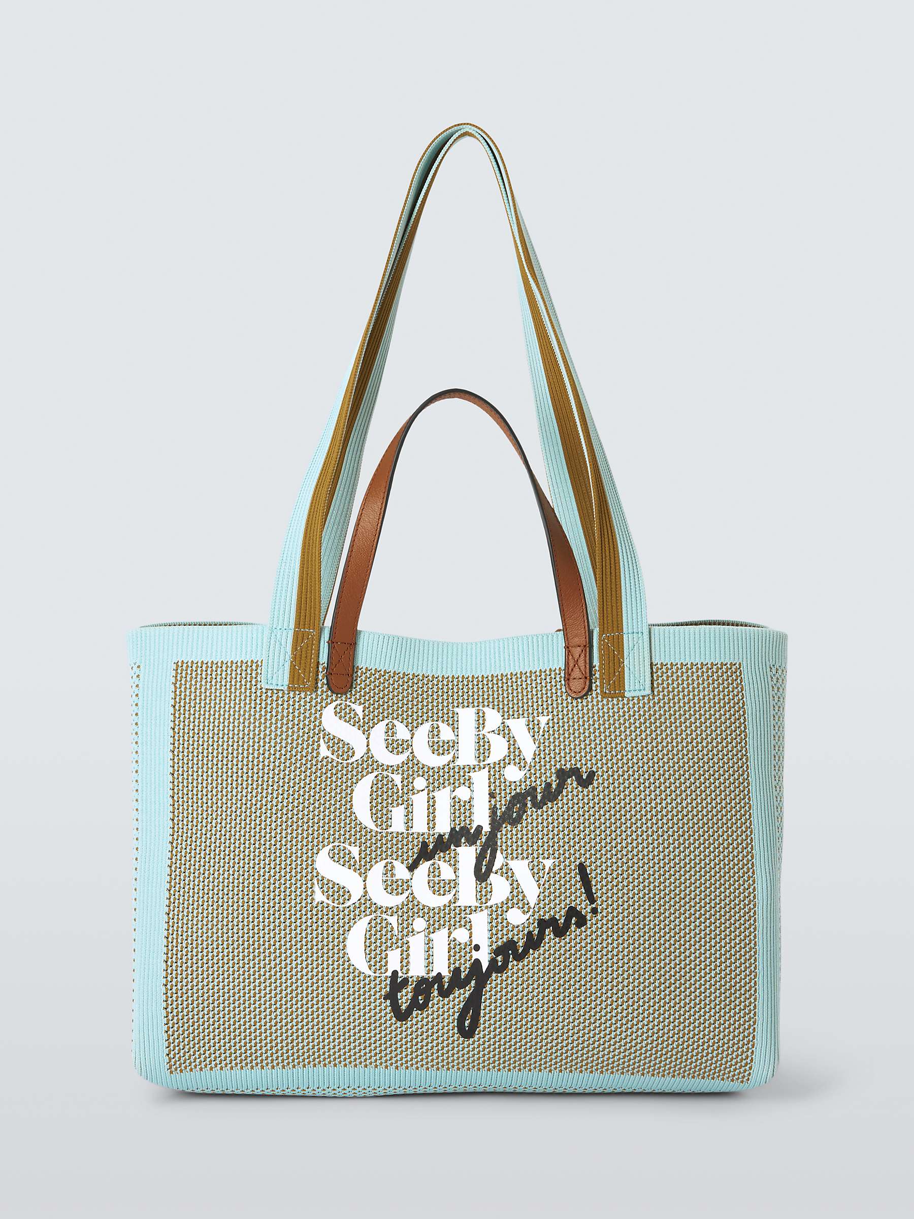 Buy See By Chloé See By Logo Tote Bag, Blowy Blue Online at johnlewis.com