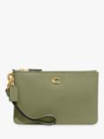 Coach Leather Wristlet Purse, Moss