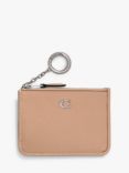 Coach Cross Grain Leather Mini ID Skinny Purse, Buff