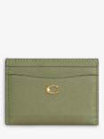 Coach Pebble Leather Card Case, Moss