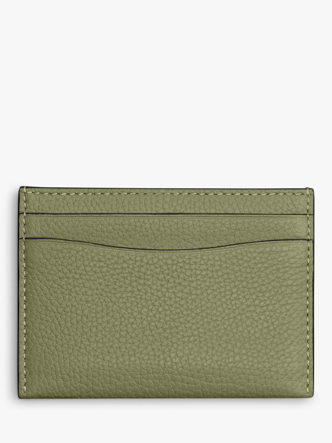 Buy Coach Pebble Leather Card Case, Moss Online at johnlewis.com