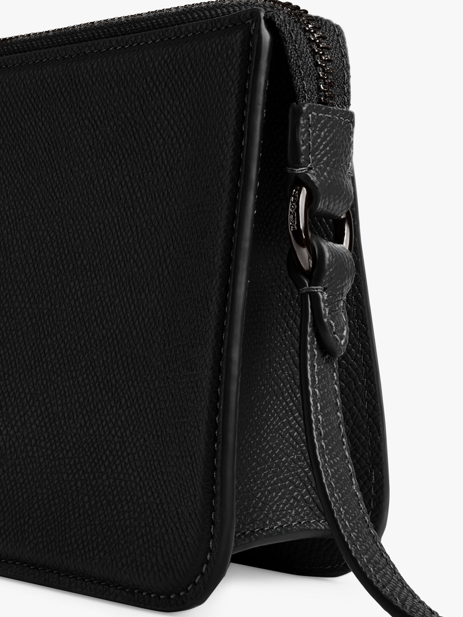 Buy Coach Pouch Leather Shoulder Bag, Black Online at johnlewis.com