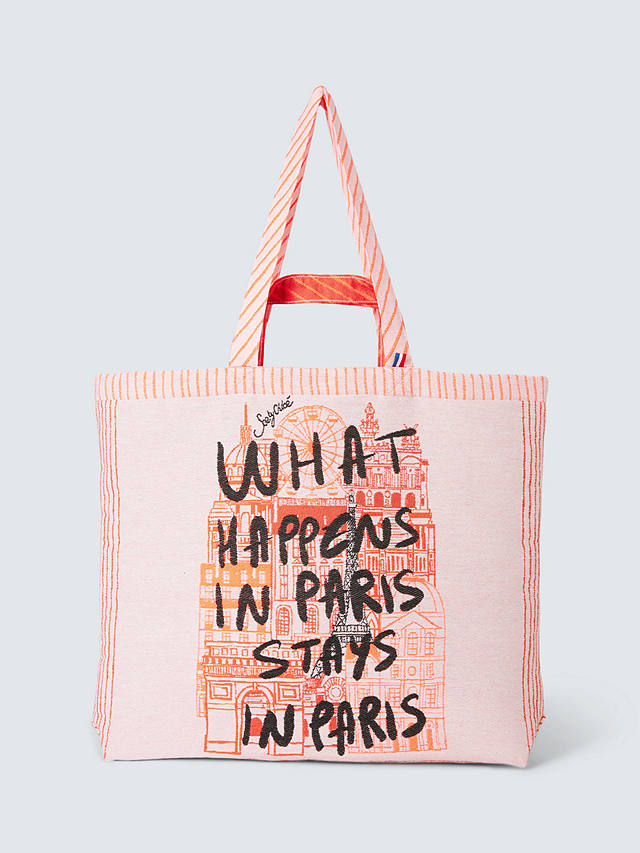 See By Chloé What Happens in Paris Stays in Paris Tote Bag, Cement Beige