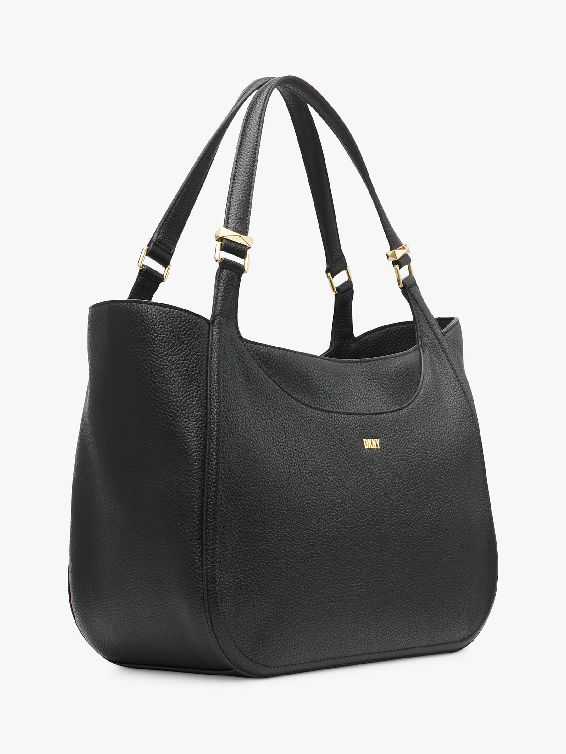 Buy DKNY Barbara Shopper Bag, Black/Gold Online at johnlewis.com