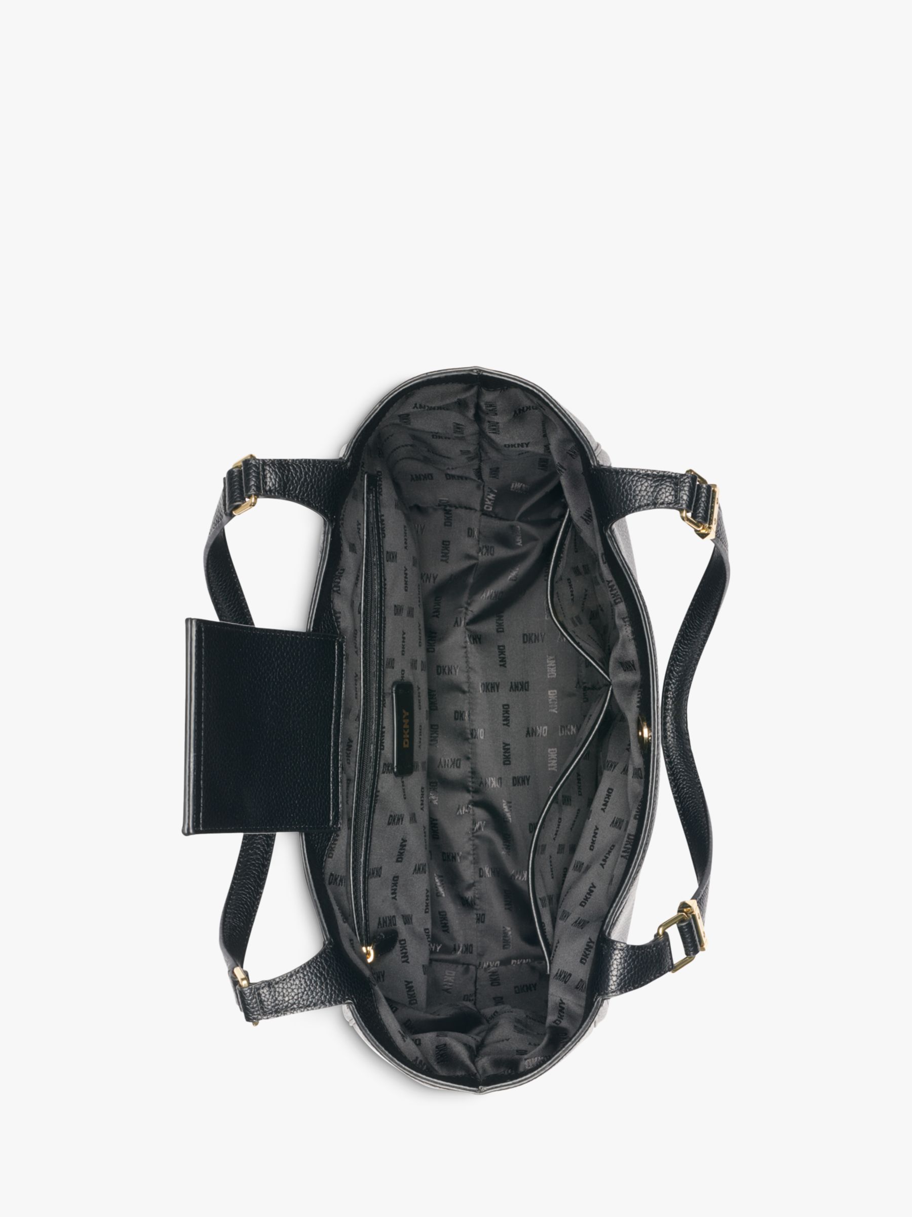 Buy DKNY Barbara Shopper Bag, Black/Gold Online at johnlewis.com