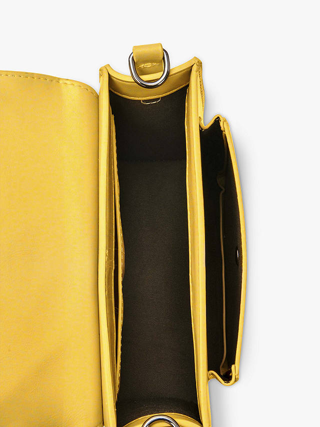 HVISK Cayman Pocket Structure Smooth Cross Body Bag, Metallic Gold