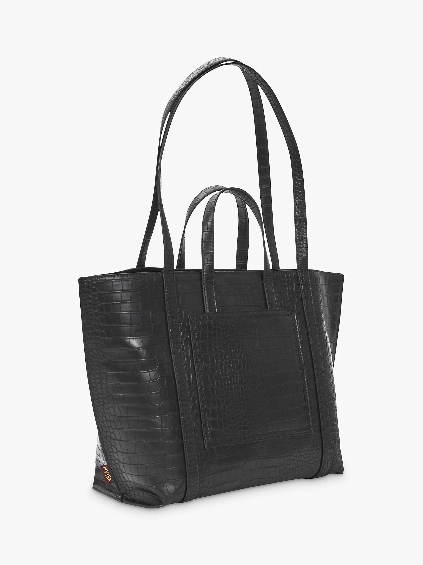 Buy HVISK Alley Trace Tote Bag, Black Online at johnlewis.com
