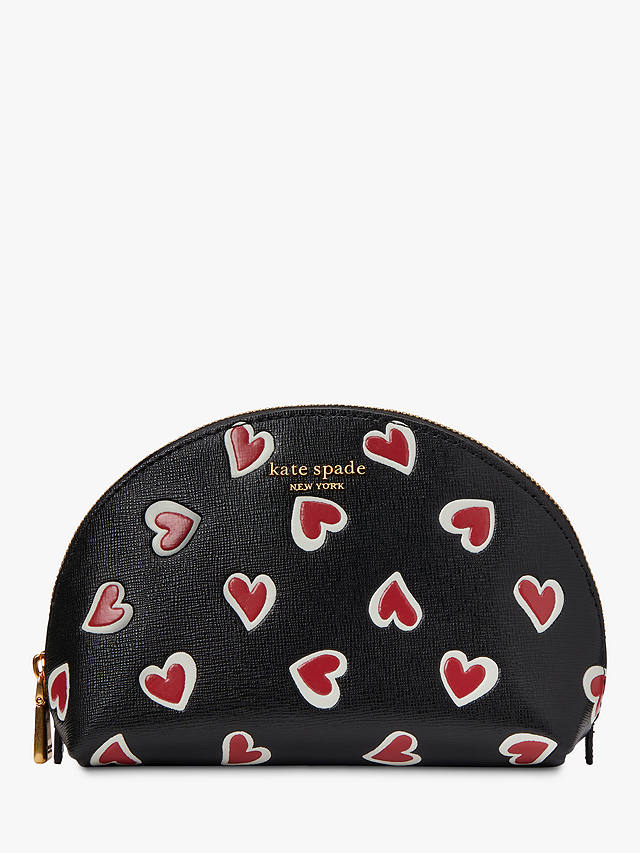 kate spade new york Morgan Hearts Cosmetic Bag, Black/Multi 1
