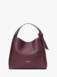 kate spade new york Knott Medium Leather Cross Body Tote Bag, Deep Cherry