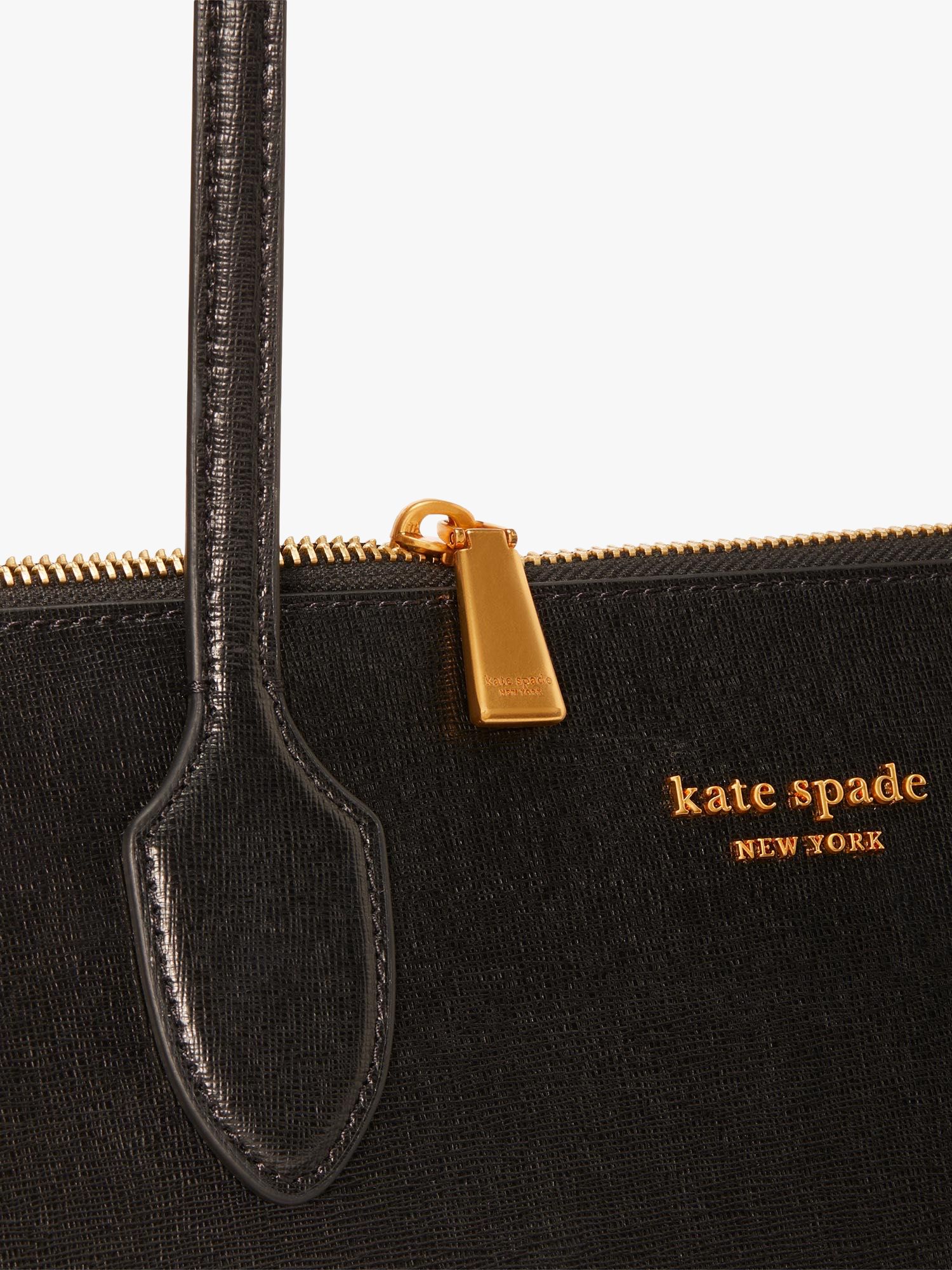 Buy kate spade new york Bleecker Large Leather Tote, Black Online at johnlewis.com