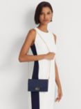 Lauren Ralph Lauren Adair Leather Cross Body Bag, Refined Navy