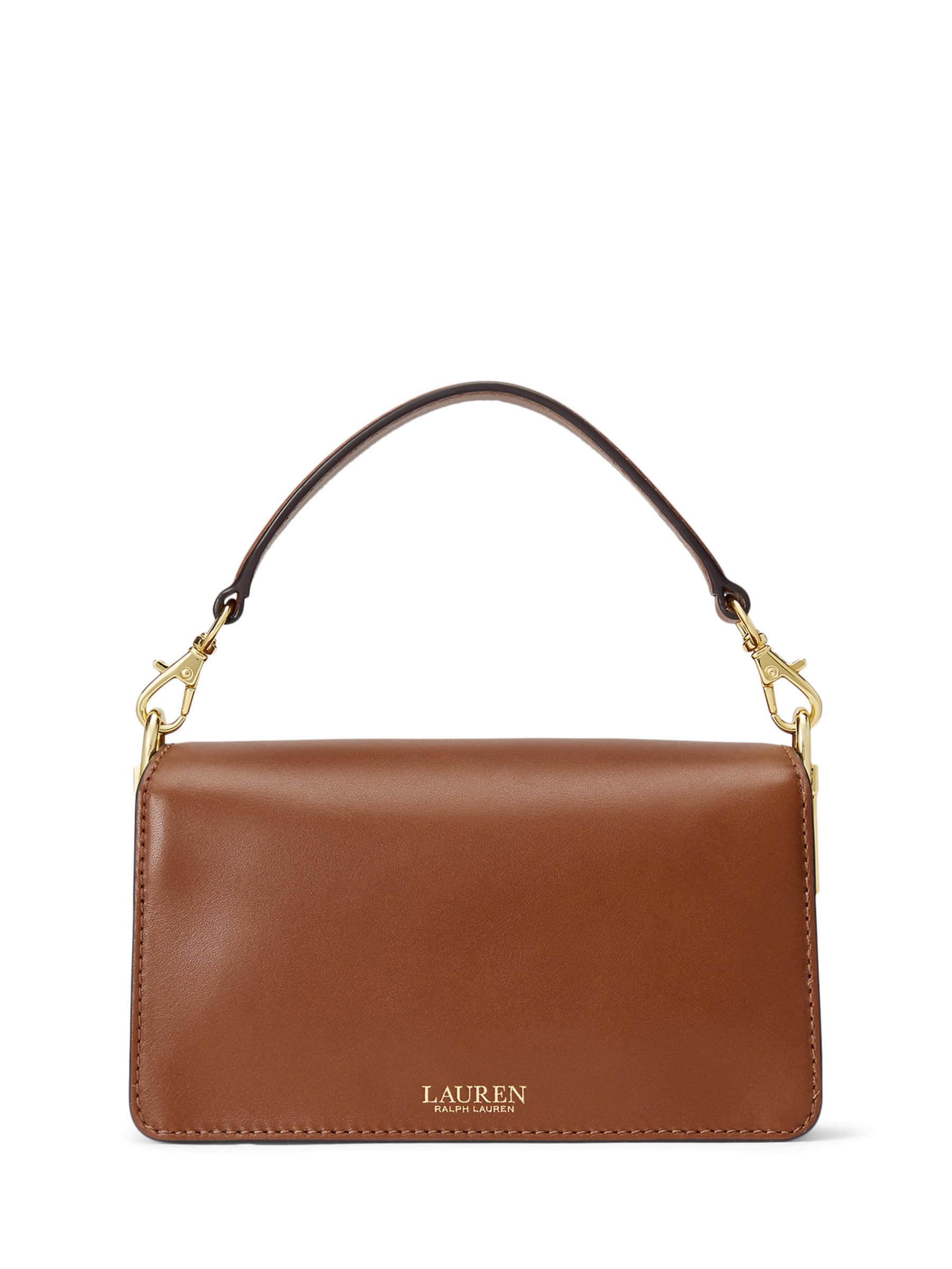 Lauren Ralph Lauren Tayler 19 Leather Grab Bag, Tan at John Lewis 