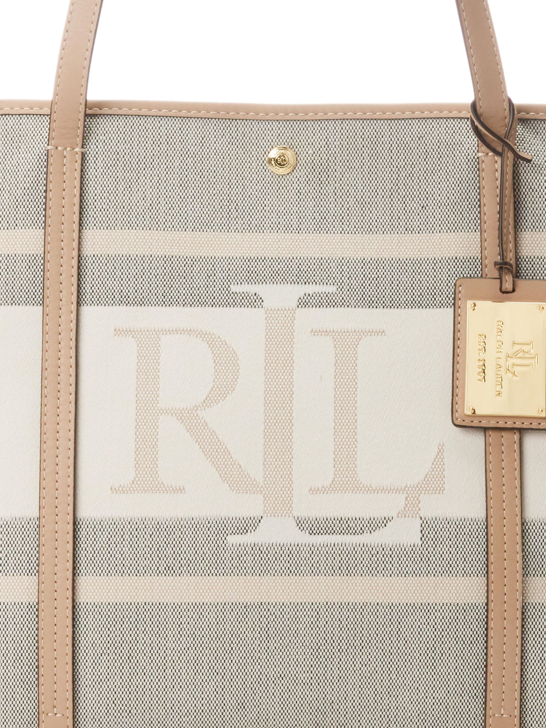 Buy Lauren Ralph Lauren Emerie Logo Tote Bag, Cream/Multi Online at johnlewis.com