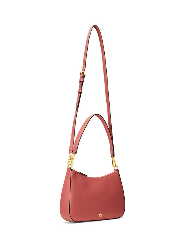 Lauren Ralph Lauren Danni 26 Leather Shoulder Bag, Pink