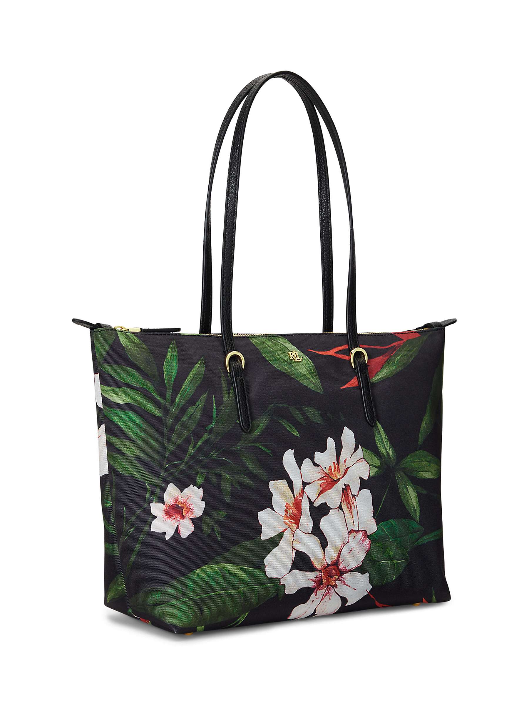 Buy Lauren Ralph Lauren Keaton 26 Lankester Garden Print Tote Bag, Black/Multi Online at johnlewis.com