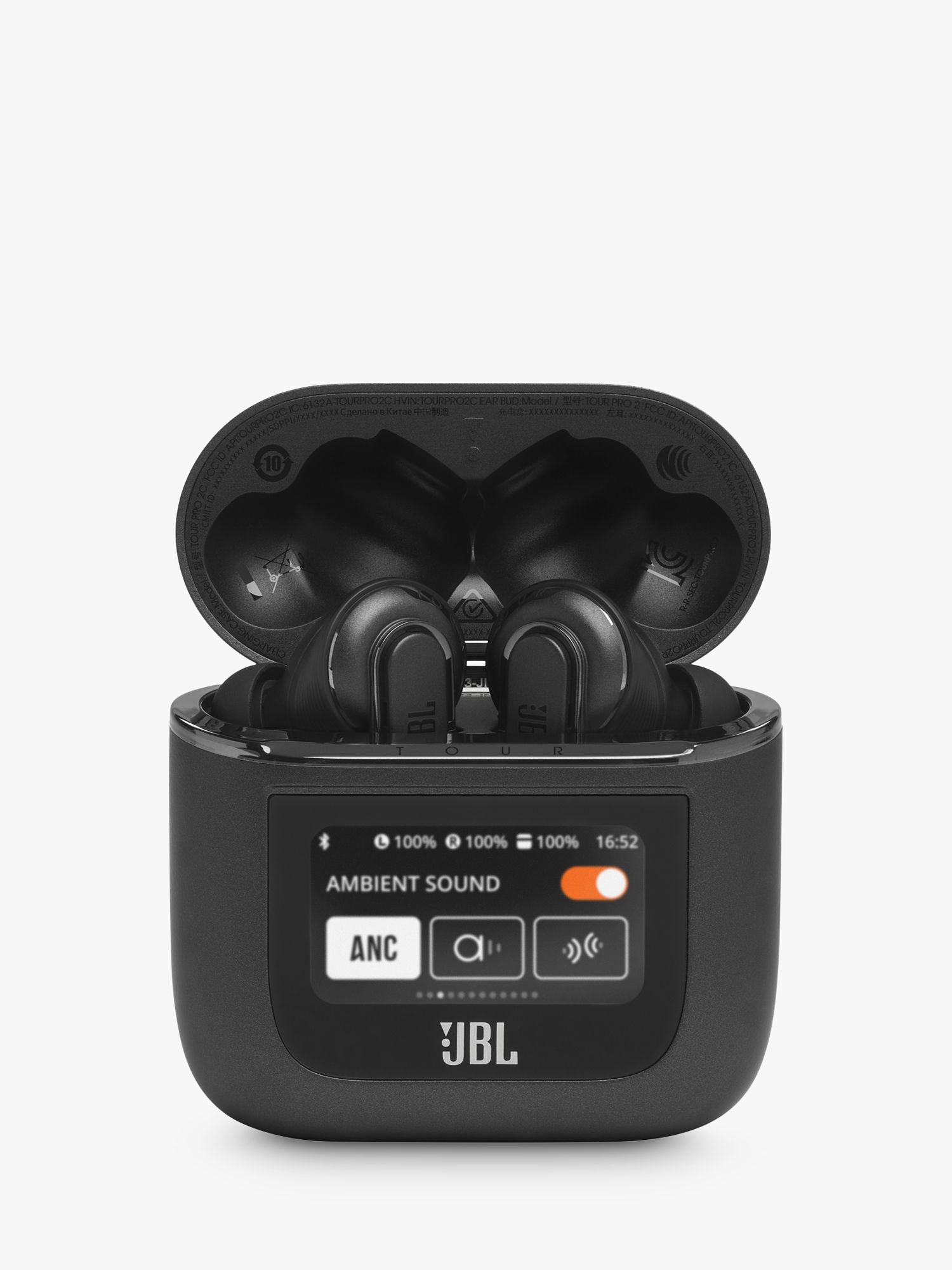 JBL Tour Pro 2 Noise-Canceling True Wireless In-Ear Earbuds with Smart Case  (Champagne)