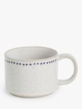 John Lewis Wax Resist Dots Stacking Stoneware Mug, 200ml, White