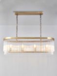 John Lewis Lexton Over Diner Ceiling Light, Matte Antique Brass