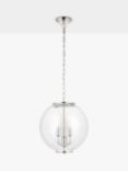 John Lewis Park Globe Ceiling Light, Clear Glass