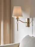 John Lewis Haverstock Wall Light, Antique Brass