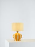 John Lewis Burano Striped Ceramic Table Lamp, Yellow