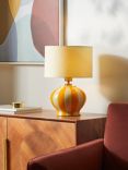 John Lewis Burano Striped Ceramic Table Lamp, Yellow