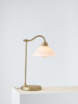 John Lewis Classic Tall Table Lamp, Matte Antique Brass