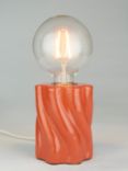 John Lewis Twist Bulbholder Table Lamp, Red Gloss