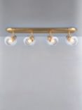 John Lewis Ruisseau 4 Spotlight Ceiling Bar, Matte Antique Brass