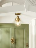 John Lewis Homestead Outdoor Semi-Flush Light, Dark Antique Brass