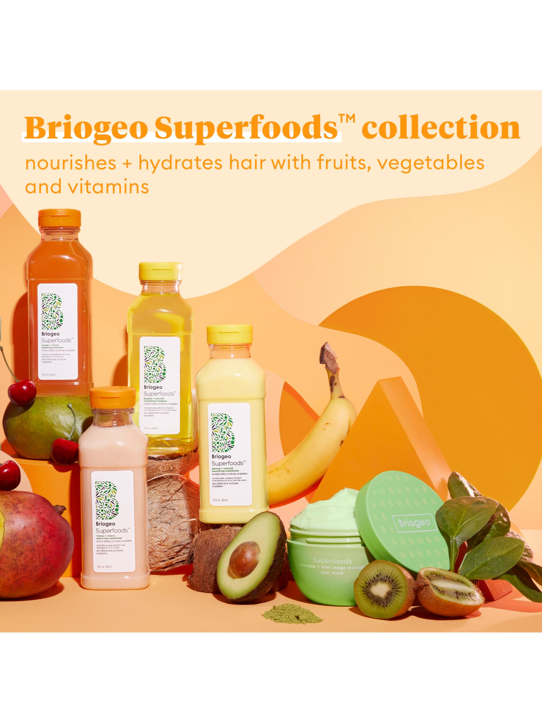 Briogeo Superfoods™ Mango + Cherry Balancing Shampoo + Conditioner Duo 9