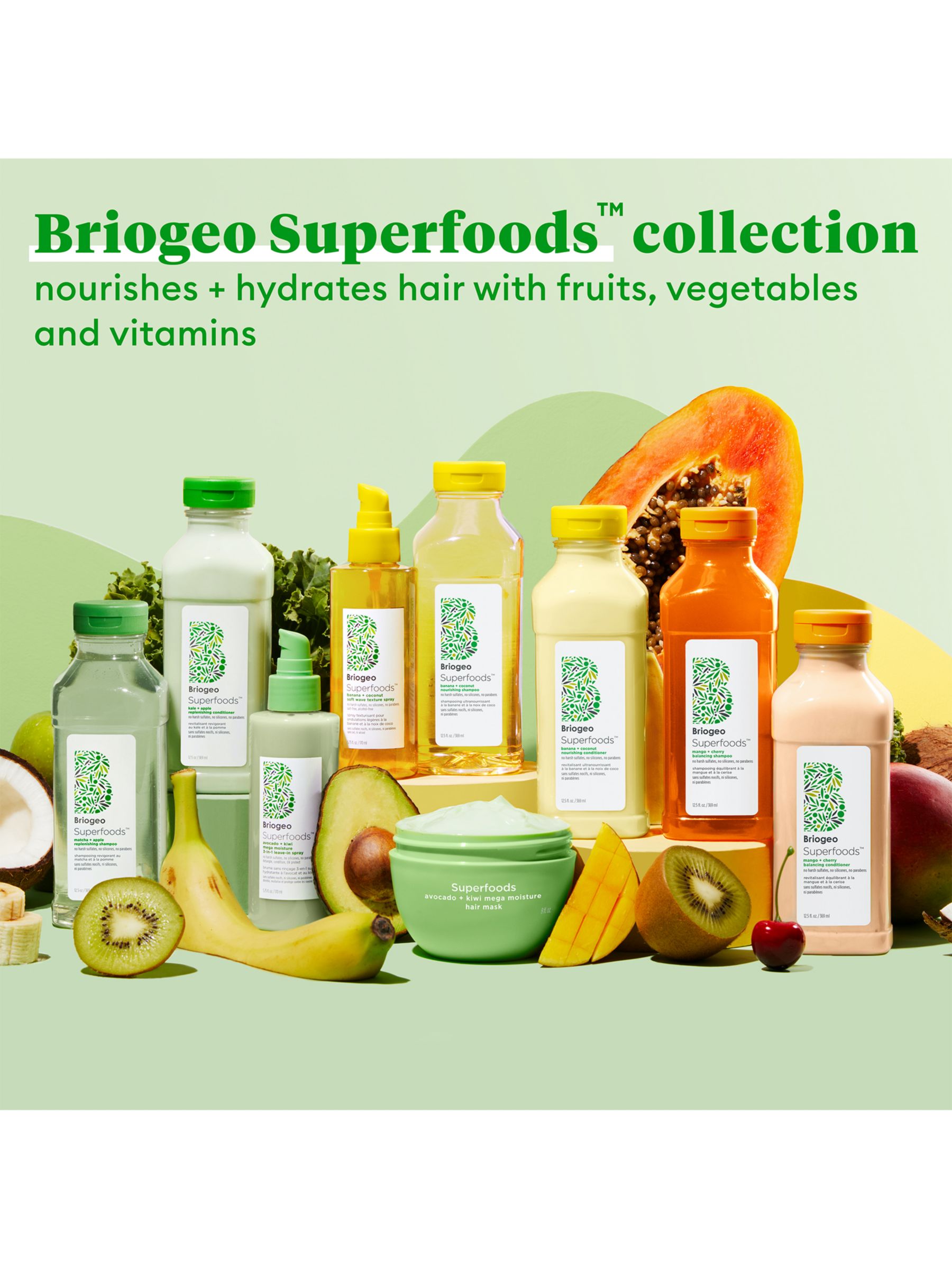 Briogeo Superfoods™ Avocado + Kiwi Mega Moisture 3-in-1 Leave-in Spray, 170ml 8
