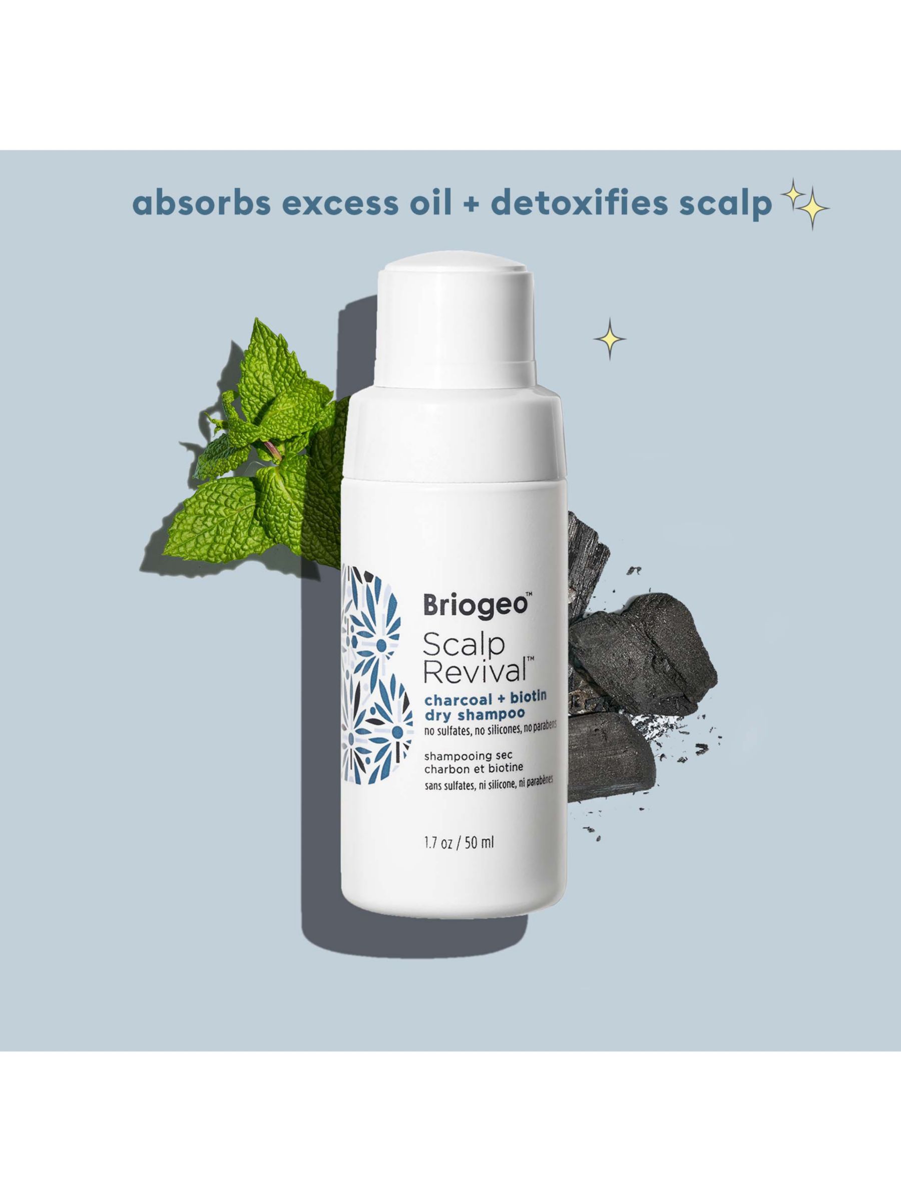 Briogeo Scalp Revival™ Charcoal + Biotin Dry Shampoo, 50ml 3