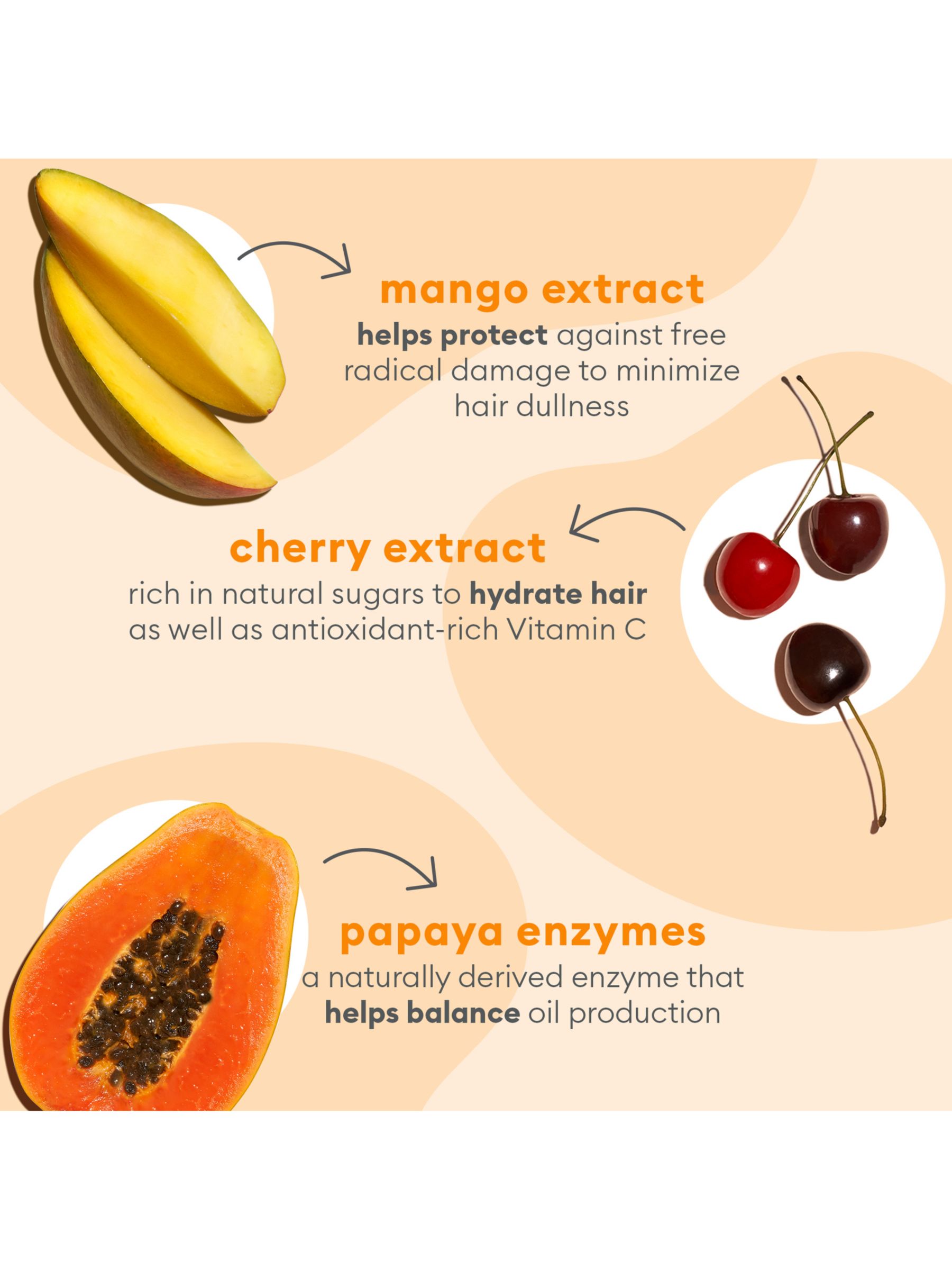 Briogeo Superfoods™ Mango + Cherry Balancing Shampoo, 369ml 3