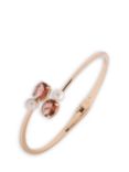 Ralph Lauren Crystal and Faux Pearl Bangle, Gold/Pink