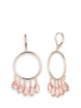 Lauren Ralph Lauren Beaded Hoop Earrings, Gold/Pink