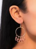 Lauren Ralph Lauren Beaded Hoop Earrings, Gold/Pink