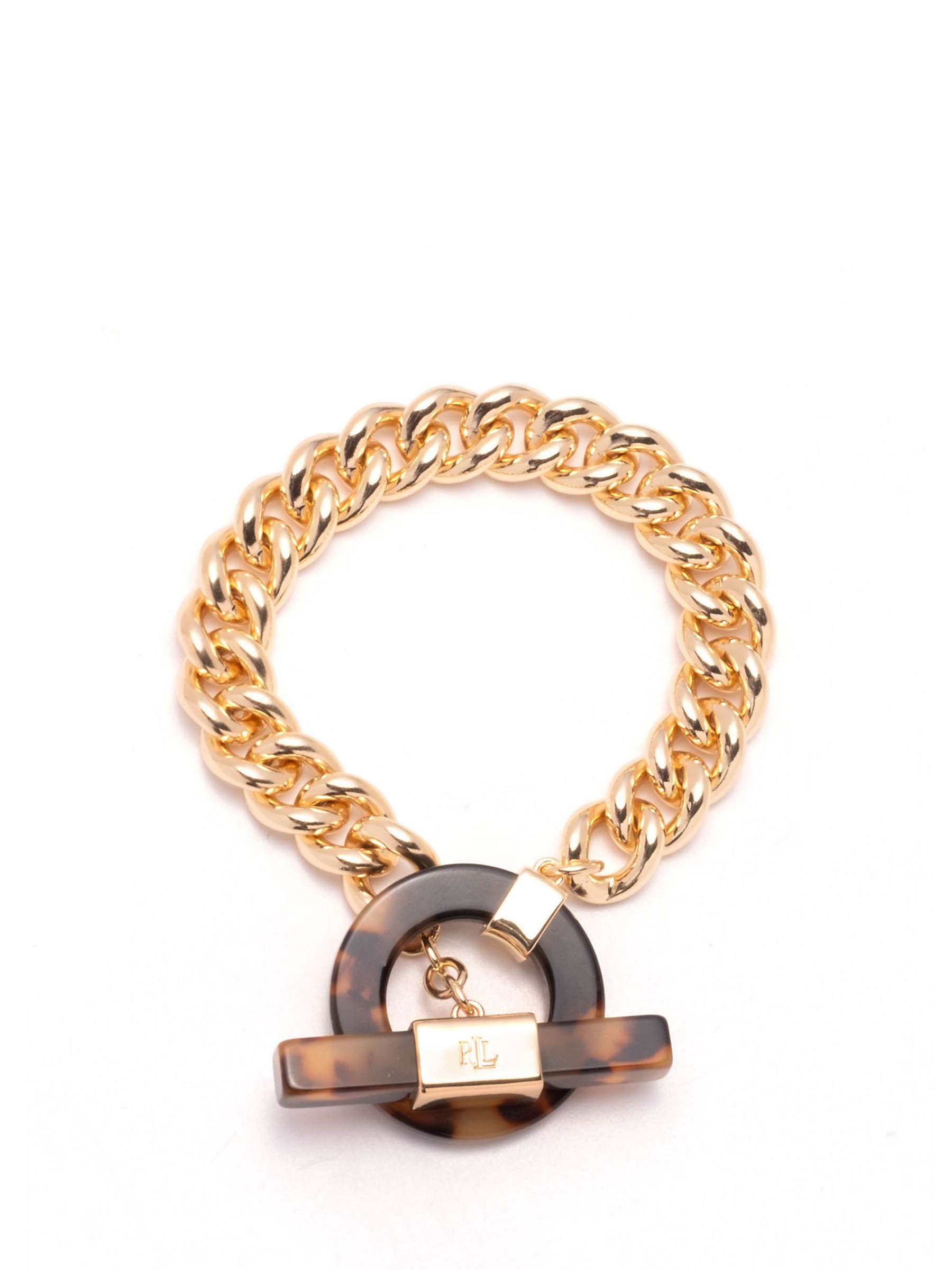 Buy Ralph Lauren Chunky Resin Toggle Chain Bracelet, Gold/Tortoise Online at johnlewis.com