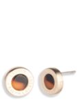 Lauren Ralph Lauren Logo Round Stud Earrings, Gold/Tortoiseshell