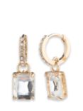 Lauren Ralph Lauren Resin Stone Huggie Drop Earrings, Gold/Clear