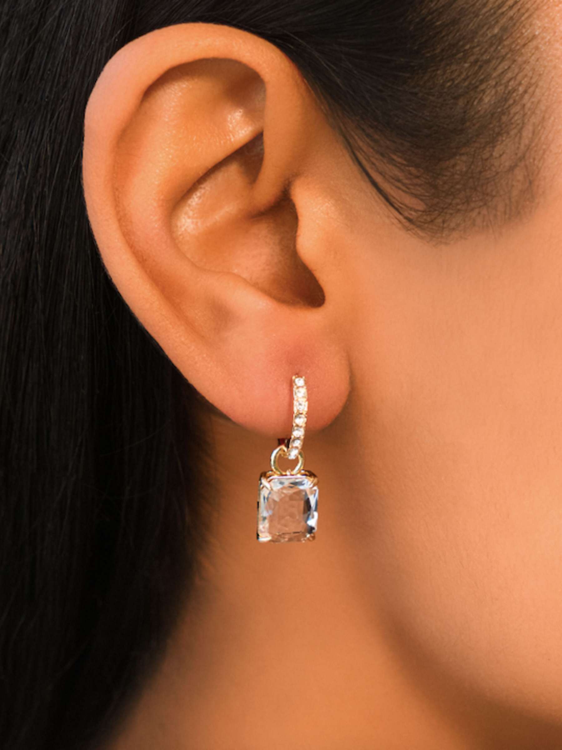Buy Lauren Ralph Lauren Resin Stone Huggie Drop Earrings Online at johnlewis.com