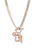 Lauren Ralph Lauren Stone Toggle Pendant Necklace, Gold/Rose Peach