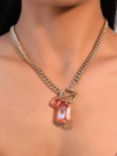 Lauren Ralph Lauren Stone Toggle Pendant Necklace, Gold/Rose Peach