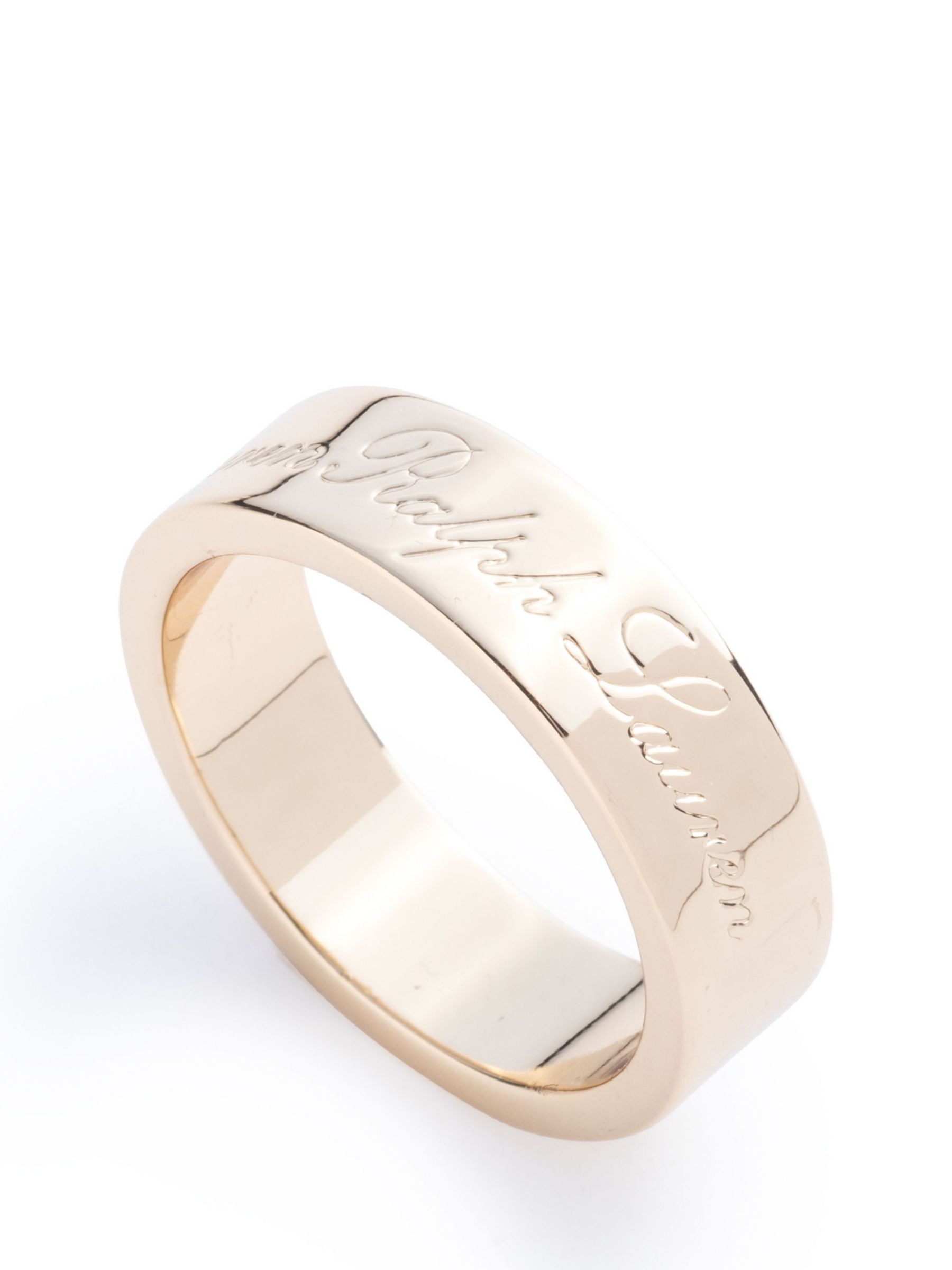 Buy Lauren Ralph Lauren Script Logo Ring, Gold Online at johnlewis.com