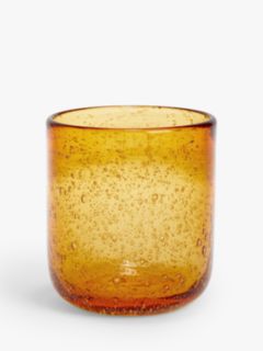 John Lewis Bubble Glass Tumbler, 330ml, Amber
