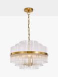 John Lewis Shimminista 3 Tiered Pendant Ceiling Light, Clear