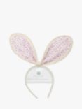 Talking Tables Bunny Ears Headband, Pink Floral