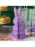 Talking Tables Honeycomb Paper Rabbit Decoration, Purple, H25cm
