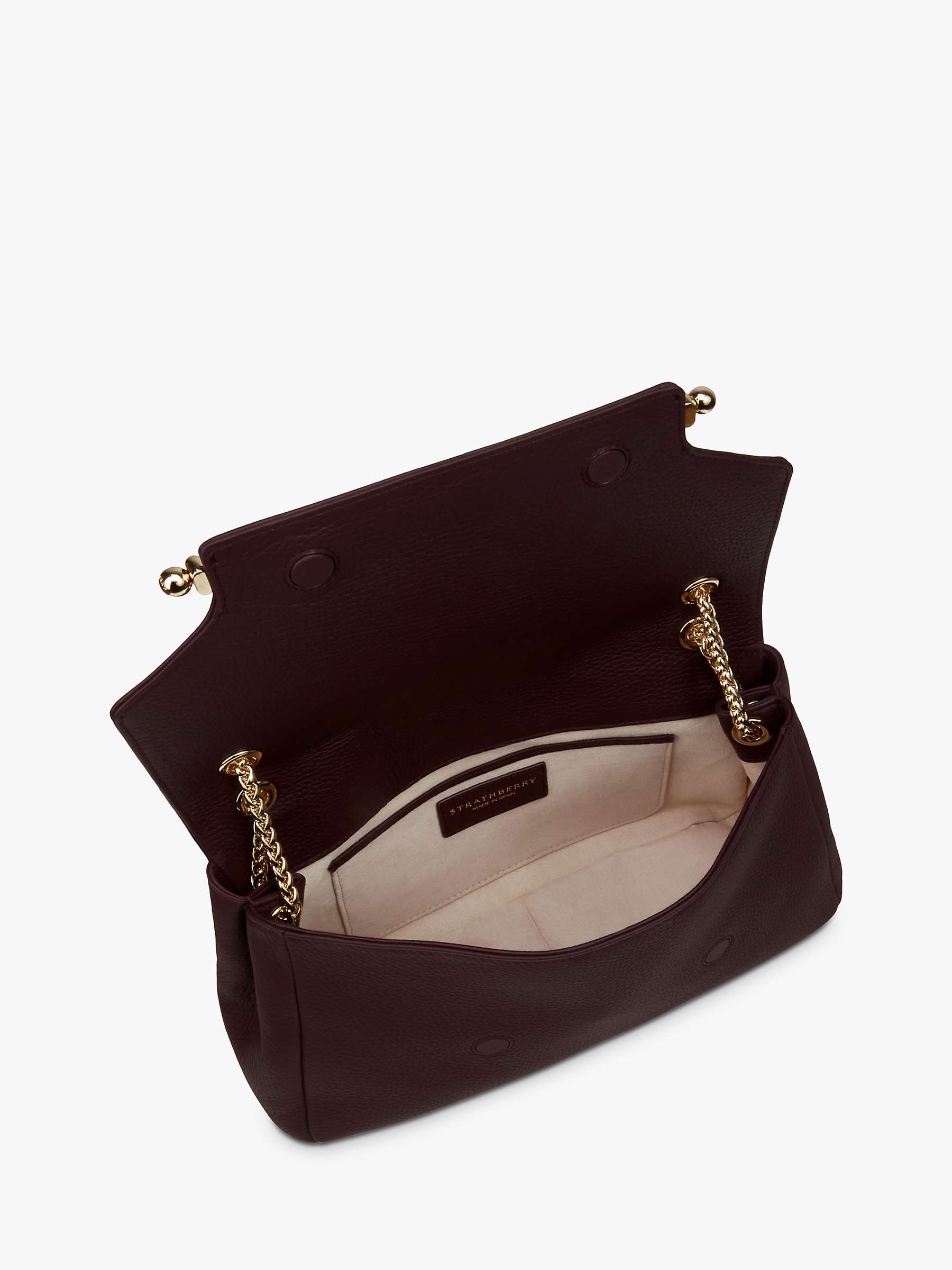 Buy Strathberry East/West Soft Leather Chain Strap Cross Body Bag Online at johnlewis.com