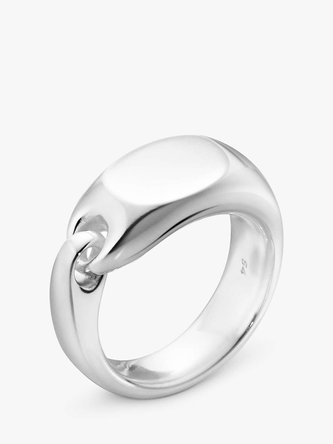 Buy Georg Jensen Reflect Signet Ring, Silver Online at johnlewis.com